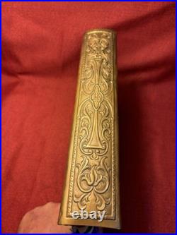 Antique Vintage Gold Plated Brass Book Bible Cover Case Altar Gospel Religious
