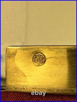 Antique Vintage Gold Plated Brass Book Bible Cover Case Altar Gospel Religious