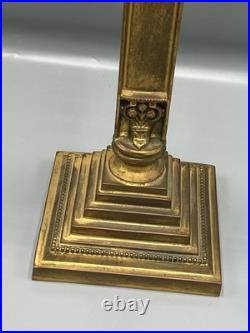 Antique Vintage Heavy Solid Brass Altar Cross Art Nouveau Religious Jesus 19