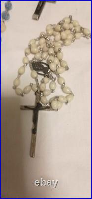 Antique & Vintage Religious Catholic Items Medals Crucfixes Rosaries &Display