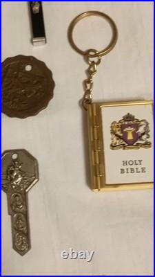 Antique & Vintage Religious Catholic Items Medals Crucfixes Rosaries &Display