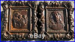Antique Vintage Religious French Cast Iron Pictures