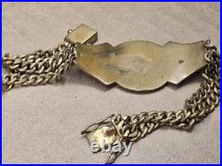 Antique Vintage Religious Icon 40g- Chain Bracelet 14k Over Metal Very RARE