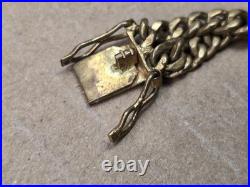 Antique Vintage Religious Icon 40g- Chain Bracelet 14k Over Metal Very RARE