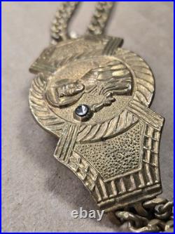 Antique Vintage Religious Icon 40g- Chain Bracelet 14k Over Metal Very RARE