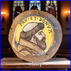 Antique/Vintage Religious Relic St. Francis Stone Wall Fragment on Wood Antique/Vintage Religious Relic St. Francis Stone Wall Fragment on Wood