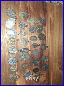 Antique & Vintage lot of religious medallions variety of materials and countries