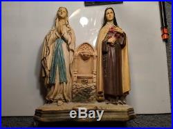 Antique Vtg 1928 Chalkware Religious Statue Mary Catholic St Theresa PS Co PA
