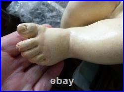 Antique Vtg Religious Baby Jesus Statue Glass Eyes Spain Large Gorgeous