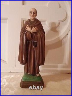 Antique Vtg Religious Statue Saint Giuseppe Lot C