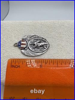 Antique WW11 Era Military 925 St. Christopher Catholic Emergency Medallion