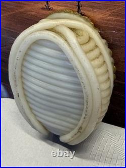 Antique Wax Baby Jesus Christ In Sacred Cradle Religious Miniature Scene Figure