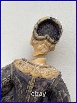 Antique Wax Elizabethan Woman Figure Statue Religious Antique Wax Elizabethan Woman Figure Statue Religious