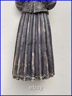 Antique Wax Elizabethan Woman Figure Statue Religious Antique Wax Elizabethan Woman Figure Statue Religious