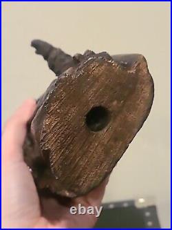 Antique Wood Carved Pope Catholic Cardinal Religious