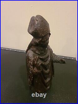 Antique Wood Carved Pope Catholic Cardinal Religious