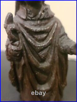 Antique Wood Carved Pope Catholic Cardinal Religious