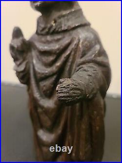 Antique Wood Carved Pope Catholic Cardinal Religious