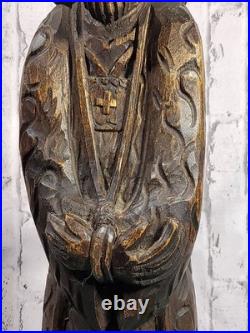 Antique Wood Hand Carved Religious Figurine Jesus Christ