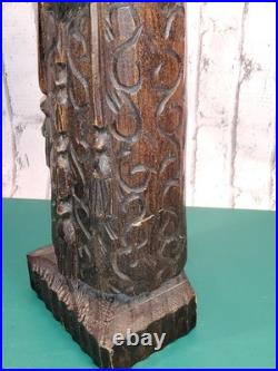 Antique Wood Hand Carved Religious Figurine Jesus Christ