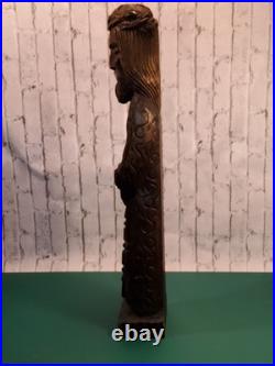 Antique Wood Hand Carved Religious Figurine Jesus Christ