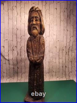 Antique Wood Hand Carved Religious Figurine Jesus Christ