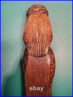 Antique Wood Hand Carved Religious Figurine Jesus Christ