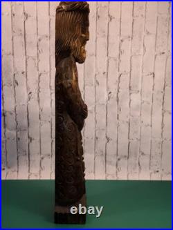 Antique Wood Hand Carved Religious Figurine Jesus Christ