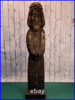 Antique Wood Hand Carved Religious Figurine Jesus Christ