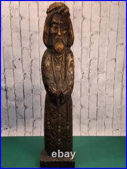 Antique Wood Hand Carved Religious Figurine Jesus Christ