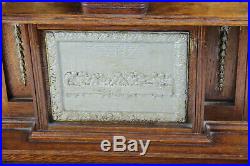 Antique XL French Wood carved Religious church home altar gothic devotion music