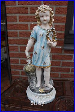 Antique bisque porcelain young jesus statue figurine religious