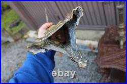 Antique bronze altar church candle holders crucifix set religious rare