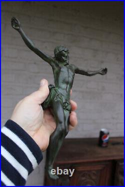 Antique bronze corpus christ figurine statue religious
