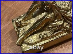 Antique bronze sculpture -Gorgeous Heavy Shiny -Man Religious Gold