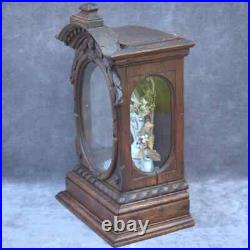 Antique carved wood Altar Chapel Shrine Mary 2 urns flowers Madonna religious