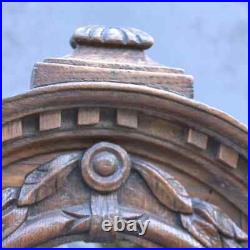 Antique carved wood Altar Chapel Shrine Mary 2 urns flowers Madonna religious