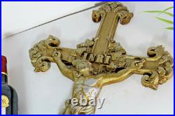 Antique cast iron Religious crucifix cross