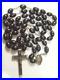 Antique-catholic-Nuns-30-inch-rosary-large-black-beads-crucifix-religious-53097-01-tk