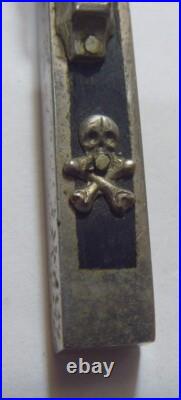 Antique catholic pectoral 4.5 inch crucifix cross bones religious pendant 53953