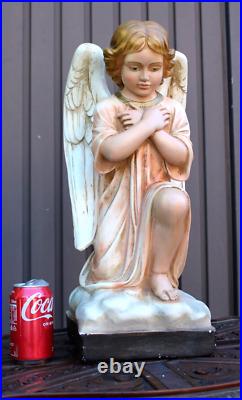 Antique ceramic LARGE angel religious statue