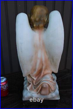 Antique ceramic LARGE angel religious statue