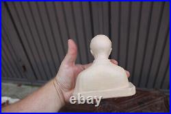 Antique ceramic chalk miniature bust statue father damiaan religious