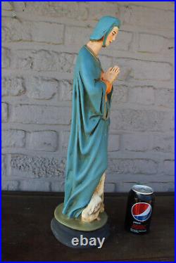 Antique ceramic statue saint Pharaildis Veerle Gent rare religious