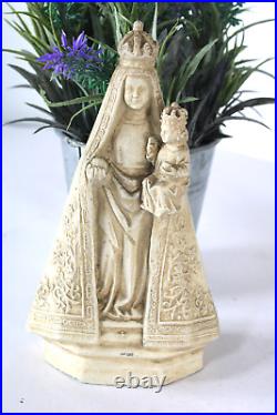 Antique ceramic stoneware MAdonna child statue figurine religious
