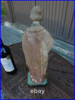 Antique chalk Statue saint Donatius Religious