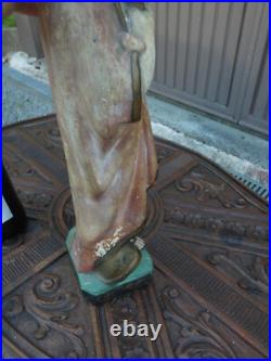 Antique chalk Statue saint Donatius Religious