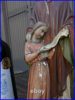 Antique chalk Statue saint anne Religious