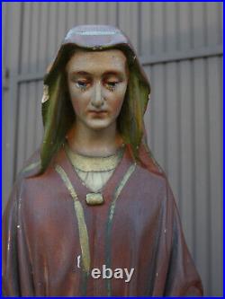 Antique chalk Statue saint anne Religious