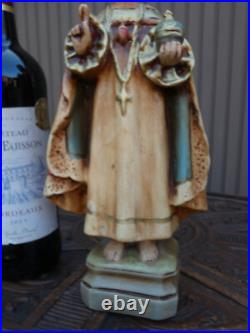 Antique chalk Statue saint jesus of prague religious